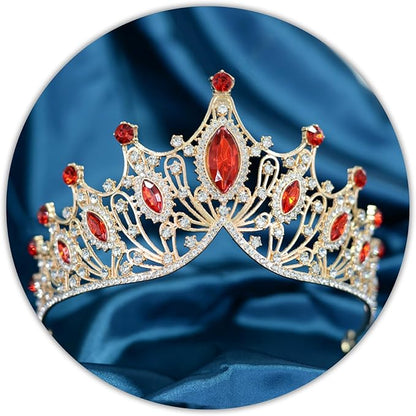 TAROSE Silver Tiaras for Women and Girls, Crystal Gold Crowns for Women, Hair Accessories for Bride/Halloween/Prom/Birthday
