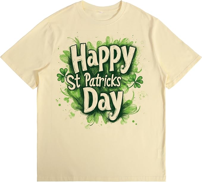 St. Patrick's Day Celebration Tee Beer Graphic Big and Tall Short Sleeve Cotton Festival Casual Gym Workout Tshirts
