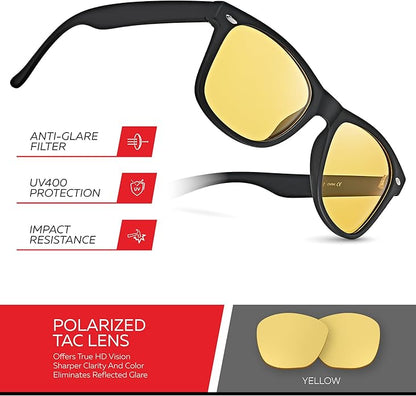 Retro Rewind Polarized Sunglasses for Men and Women - UV Protection Classic Sun Glasses
