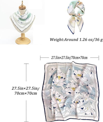 Neck Scarf For Womens Silky Head Scarves Hair Bandanas Square Scarf Fashion Accessories lightweight