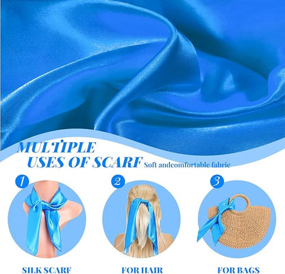 4 Pcs 70s 60s Accessories Women Hippie Disco Groovy Costume Accessories Headband Dangle Earrings Sunglasses Silk Scarf