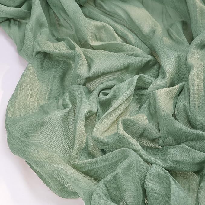 Socomi 6pcs Sage Green Cheesecloth Table Runner Fall Thanksgiving Boho Rustic Gauze 120 inch 10FT Cheese Cloth Runner for Wedding Party Baby Shower Home Decor Holiday Decorations