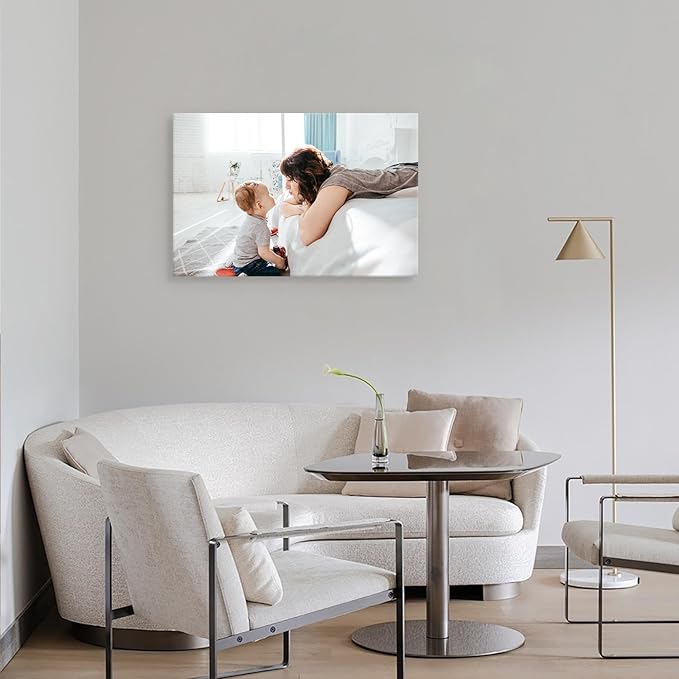 DBLAKI Personalized Custom Canvas Prints - Custom Framed Canvas Prints With Your Photos,Printed Photo To Canvas Wall Art Ideal for Home Decor Gifts Keepsakes 24" x16"