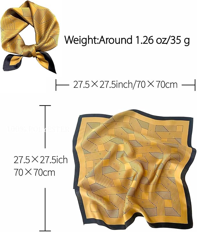 Neck Scarf For Womens Silky Head Scarves Hair Bandanas Square Scarf Fashion Accessories lightweight