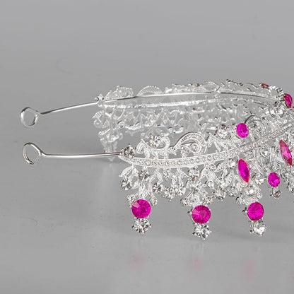 Tiaras and Crowns for Women Crystal Princess Tiaras Rhinestone Queen Crowns For Wedding Bridal Birthday Prom Pageant Party (Tiara 100)