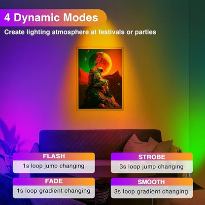 6W RGBW Uplighting Indoor Color Changing Up Lights Indoor with Remote Dimmable LED Spot Lights for Home Aluminum Accent Lighting for Party Plant Decor with 5.9 FT Plug Cord, 2 Pack