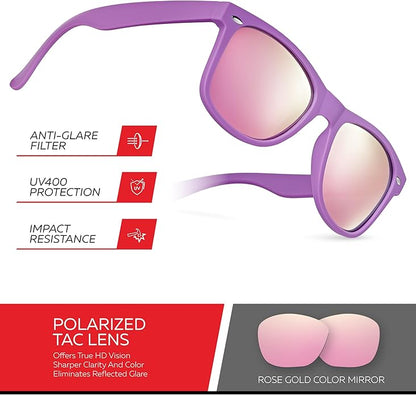 Retro Rewind Polarized Sunglasses for Men and Women - UV Protection Classic Sun Glasses