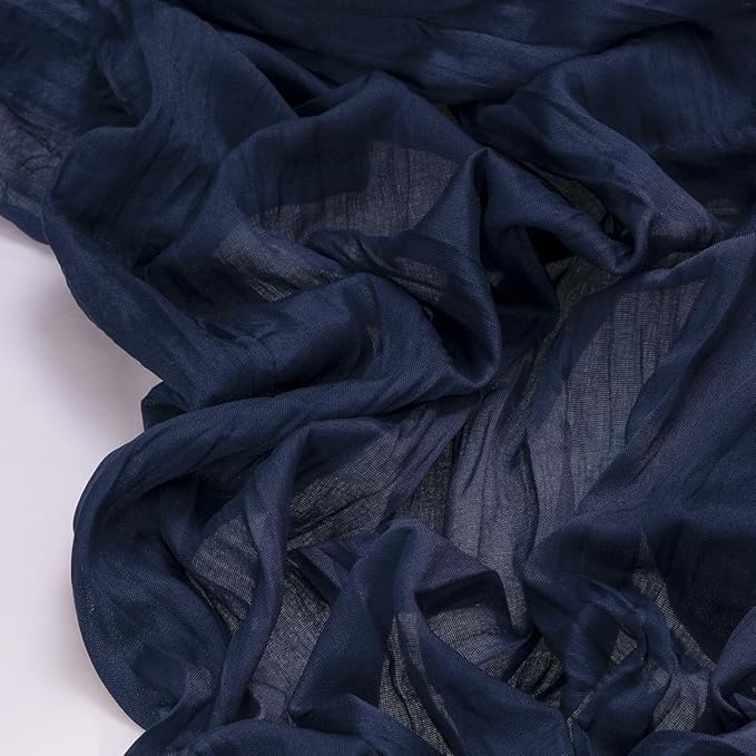 Socomi Navy Blue Fall Thanksgiving Cheesecloth Table Runner Boho Rustic Gauze 120 inch 10FT Cheese Cloth Runner for Wedding Party Baby Shower Birthday Home Decor Holiday Decorations