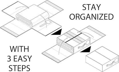 SUOCO SheetCube Bed Sheet Organizers and Storage 6 Pack, Foldable Linen Closet Organizer with Window and Label, Bedding Folder Storage Box Container for Blanket, Duvet Cover Set, Bed Sheet Set - Grey
