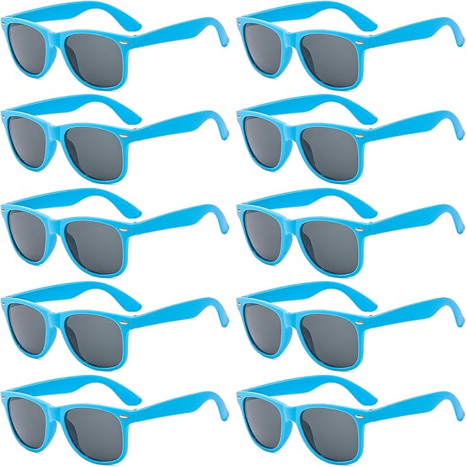 Pibupibu 10/20 Packs Adults Wholesale Neon Colors Square Retro Style Party Favors Sunglasses