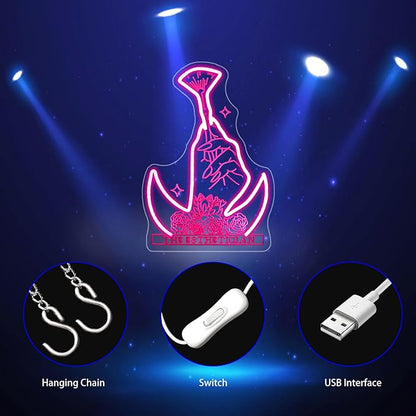 Neon Sign, Nails Salon Neon Signs for Wall Decor Neon Pink LED Signs 3D Engrave Neon Light Up Signs Home Decor for Business Bedroom Club Party Bars Shop USB Operated