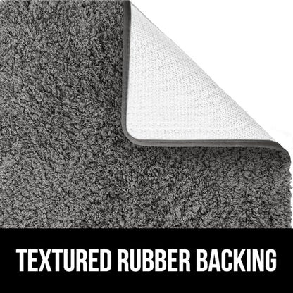 GORILLA GRIP Bathroom Rugs, Ultra Soft Absorbent Mat, Thick Plush Bath Rug, Machine Washable, Microfiber Quick Dry, Mats for Shower, Bathtub and Floor, Home Decor Accessories, 24x17, Charcoal