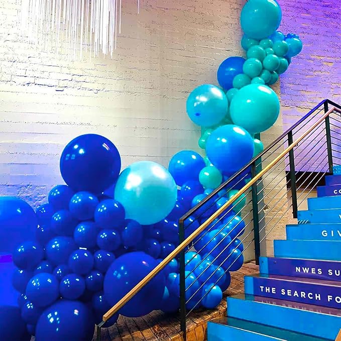 PartyWoo Royal Blue Balloons 101pcs 12 Inch Dark Blue Latex Helium Balloons for Birthday Gender Reveal Wedding Anniversary Baby Shower Graduation Under The Sea Beach Dog Party Decorations Blue-Y59