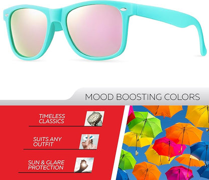 Retro Rewind Polarized Sunglasses for Men and Women - UV Protection Classic Sun Glasses
