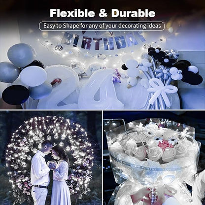 20 Pack LED Fairy Lights Battery Operated,7FT 20 LED Waterproof Mini Twinkle String Lights Battery Powered for Christmas Mason Jars Party Cool White
