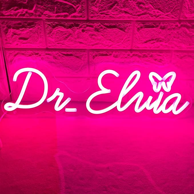 Custom Neon Sign, Personalized Dimmable LED Neon Light Signs Custom, Neon Sign Customizable for Wall Decor Wedding Birthday Party Bedroom Man Cave Beauty Bar Business Signs Gift