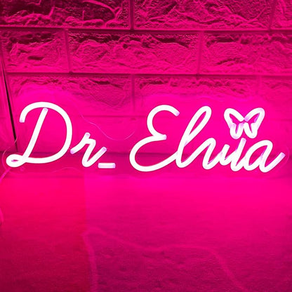 Custom Neon Sign, Personalized Dimmable LED Neon Light Signs Custom, Neon Sign Customizable for Wall Decor Wedding Birthday Party Bedroom Man Cave Beauty Bar Business Signs Gift