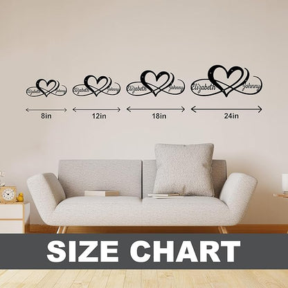 Metal Infinite Love Decor | Personalized Infinity Sign | Gifts for Her | Personalized Wedding Gift for Couple | Engagement Gift | Bridal Shower Gift | Couples Gift