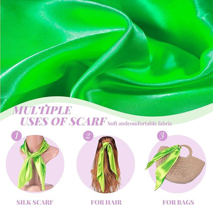 4 Pcs 70s 60s Accessories Women Hippie Disco Groovy Costume Accessories Headband Dangle Earrings Sunglasses Silk Scarf