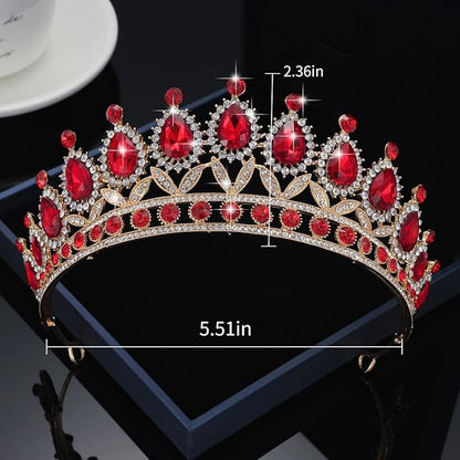 Kamirola Tiaras Princess Crown for Women and Girls Crystal Headbands for Bridal, Princess for Wedding and Party(TR21)