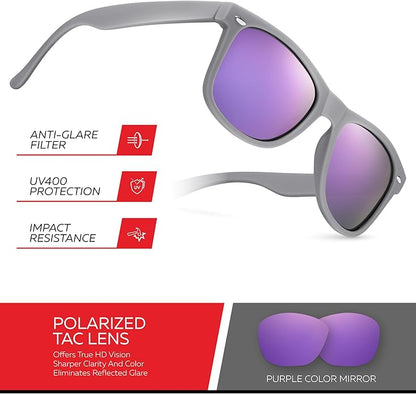 Retro Rewind Polarized Sunglasses for Men and Women - UV Protection Classic Sun Glasses