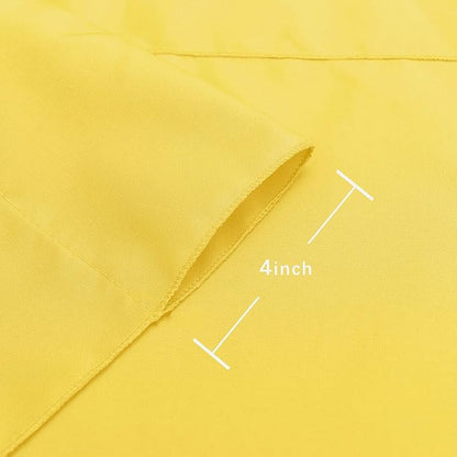 Hiasan Yellow Backdrop Curtains for Parties, Polyester Photography Backdrop Drapes for Family Gatherings, Wedding Decorations, 5ftx10ft, Set of 2 Panels
