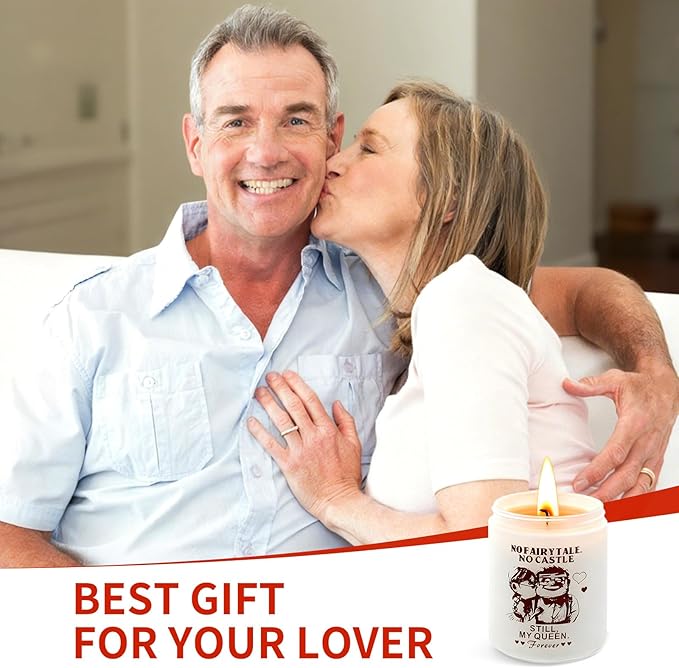 Anniversary Birthday Candle Gift for Wife from Husband，Cinnamon Vanilla Scented 7oz Soy Wax Aromatherapy Candle Stocking Stuffers for Women,Gift for Couples,Her, Valentine's Day，Christmas
