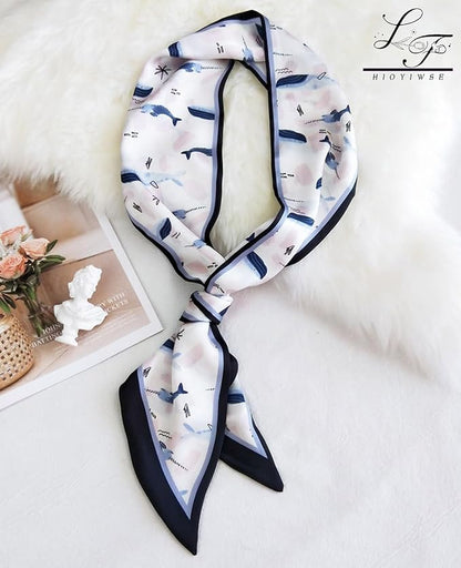 Head Scarf Hair Neck Scarves For Women Purse Bag Scarfs For Handbags Silky Long Thin Satin Headscarf Fashion