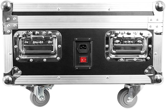 Rockville Battery PAR Pack 50 Black (10) Rechargeable RGB Wash Lights with Charging Case, 18 LEDs, RF Remote, DMX Control, 10-Hour Battery, for DJs and Event Lighting