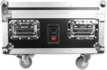 Rockville Battery PAR Pack 50 Black (10) Rechargeable RGB Wash Lights with Charging Case, 18 LEDs, RF Remote, DMX Control, 10-Hour Battery, for DJs and Event Lighting