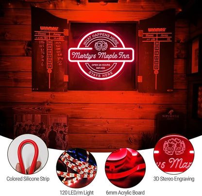 Custom Bar Neon Sign for Man Cave Wall Decor, Personalized Man Cave LED Neon Lights Gifts for Men Dad, 3D Art Customizable Home Bar Light Up Signs for Pub Game Room Bistro Basement Party Decoration