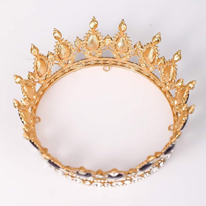 FORSEVEN Queen Crown Rhinestone Wedding Crowns and Tiaras for Women Costume Party Hair Accessories Princess Birthday Crown Crystal Bridal Crown Christmas Decorations Headband