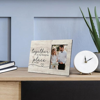 Engagement Picture Frame 8x10, Wedding Picture Frame, Engagement Gifts for Couple, Engaged Gifts for Newly, Wedding Gift for Him Her,Together is My Favorite Place Photo Frame 5x7