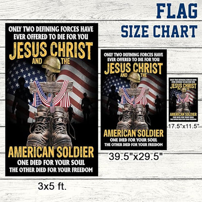 FLAGWIX American Army Veteran Flag - USA Premium Polyester American Garden Flag 12x18 - Patriotic 4th of July Memorial Day Veterans Day Decorations For Home Garden, Decorative Indoor Outdoor Flag