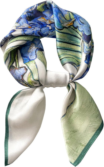 Neck Scarf For Womens Silky Head Scarves Hair Bandanas Square Scarf Fashion Accessories lightweight