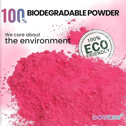 Girl Gender Reval Powder Cannon Pink, DOUKEE Pink Powder Only Smoke Cannon Smoke Popper for Gender Reveal, Baby Shower Party, 2PK