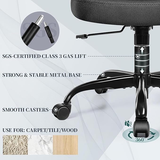 FelixKing Office Chair, Ergonomic Desk Chair with Adjustable Height and Lumbar Support Swivel Lumbar Support Desk Computer Chair with Flip up Armrests for Conference Room (Black),Pack of 10