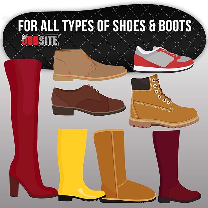 JobSite Warm Feet Thermal Insoles – 3M Thinsulate Insulation - Men 8-13 - 2 Pairs