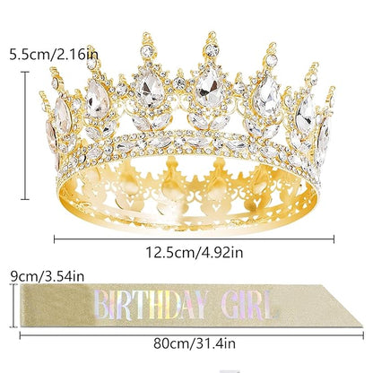Queen Crowns for Women, Birthdays, Rhinestone Tiara Gifts, Princess Headband, Sweet Accessories