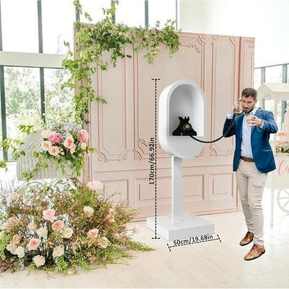 Audio Guest Book Phone Booth Stand, Romantic Audio Guestbook Telephone Booth for Wedding Birthdays Party Graduation Baby Shower Retirement Special Occasions Decoration