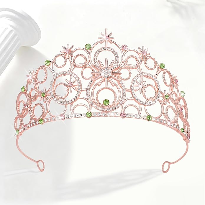 Stellar Crown for Women & Princess Tiaras, Wicth Merch Hat Accessories for Halloween, Bubble Headpiece for Women Party Dress Outfits