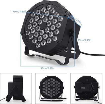 Dj Lights, 6 Pack 36 LED Par Lights Stage Lights with Sound Activated Remote Control & DMX Control, Stage Lighting Uplights for Wedding Club Music Show Christmas Holiday Party Lighting