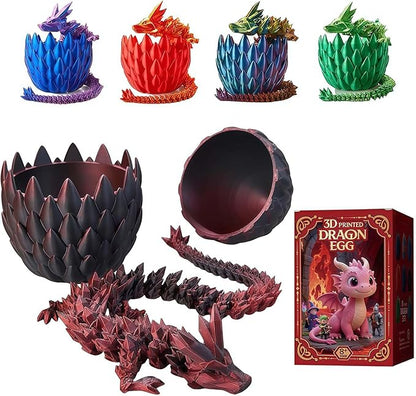 15inch 3D Printed Dragon Eggs Fidget Toys,Mystery Crystal Dragon Egg for Easter Basket Stuffers, Easter Toys & Decor – Unique Easter Basket Essentials for Kids & Collectors
