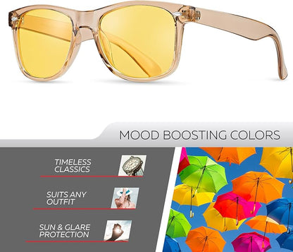 Retro Rewind Polarized Sunglasses for Men and Women - UV Protection Classic Sun Glasses