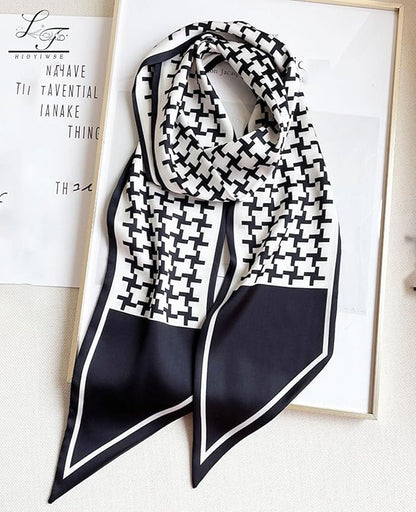 Head Scarf Hair Neck Scarves For Women Purse Bag Scarfs For Handbags Silky Long Thin Satin Headscarf Fashion