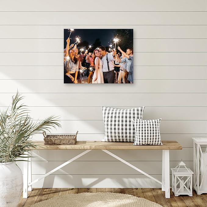 DBLAKI Personalized Custom Canvas Prints - Custom Framed Canvas Prints With Your Photos,Printed Photo To Canvas Wall Art Ideal for Home Decor Gifts Keepsakes 30" x24"