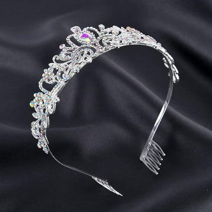 Sparkling Crystal Princess Tiaras for Women Girl Crown Queen Headband Fashion Headpiece for Wedding Birthday Bride Bridal Prom Party Hair Accessories Valentines Mothers Day Gifts