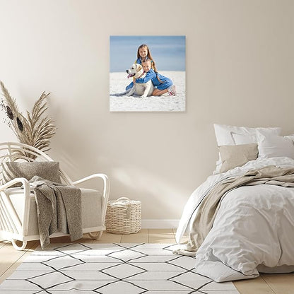 DBLAKI Personalized Custom Canvas Prints - Custom Framed Canvas Prints With Your Photos,Printed Photo To Canvas Wall Art Ideal for Home Decor Gifts Keepsakes 30" x30"