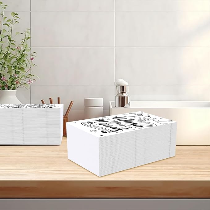 100 Pcs Disposable Hand Towels for Bathroom - 3-Ply Premium Quality Paper Guest Towels Disposable Bathroom Guest Napkins for Powder Room Wedding Birthday Holiday Anniversary Party
