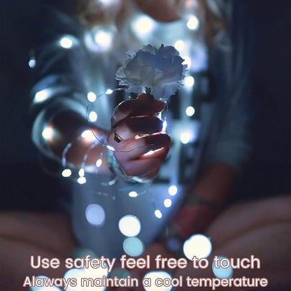12 Pack Led Fairy Lights Battery Operated String Lights with Timer Waterproof Silver Wire 14 Feet 40 Led Twinkle Mason Jar Lights for Wedding Party Bedroom Patio Christmas White